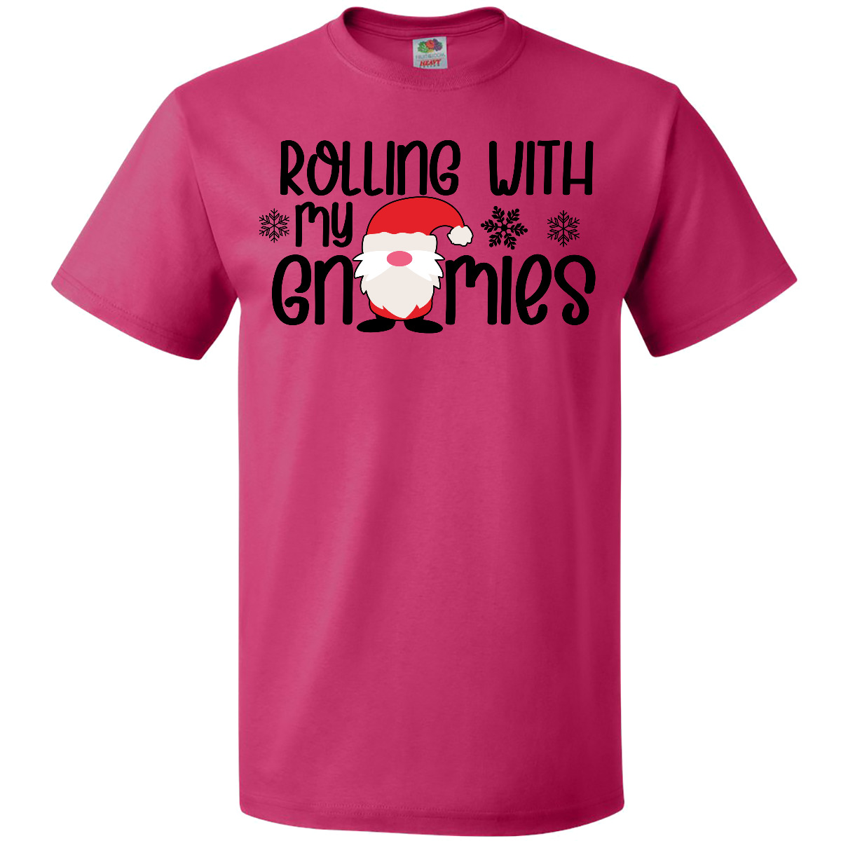 Inktastic Rolling With My Gnomies Cute Christmas Gnome In Hat T-Shirt Kids Lover - Picture 3 of 9