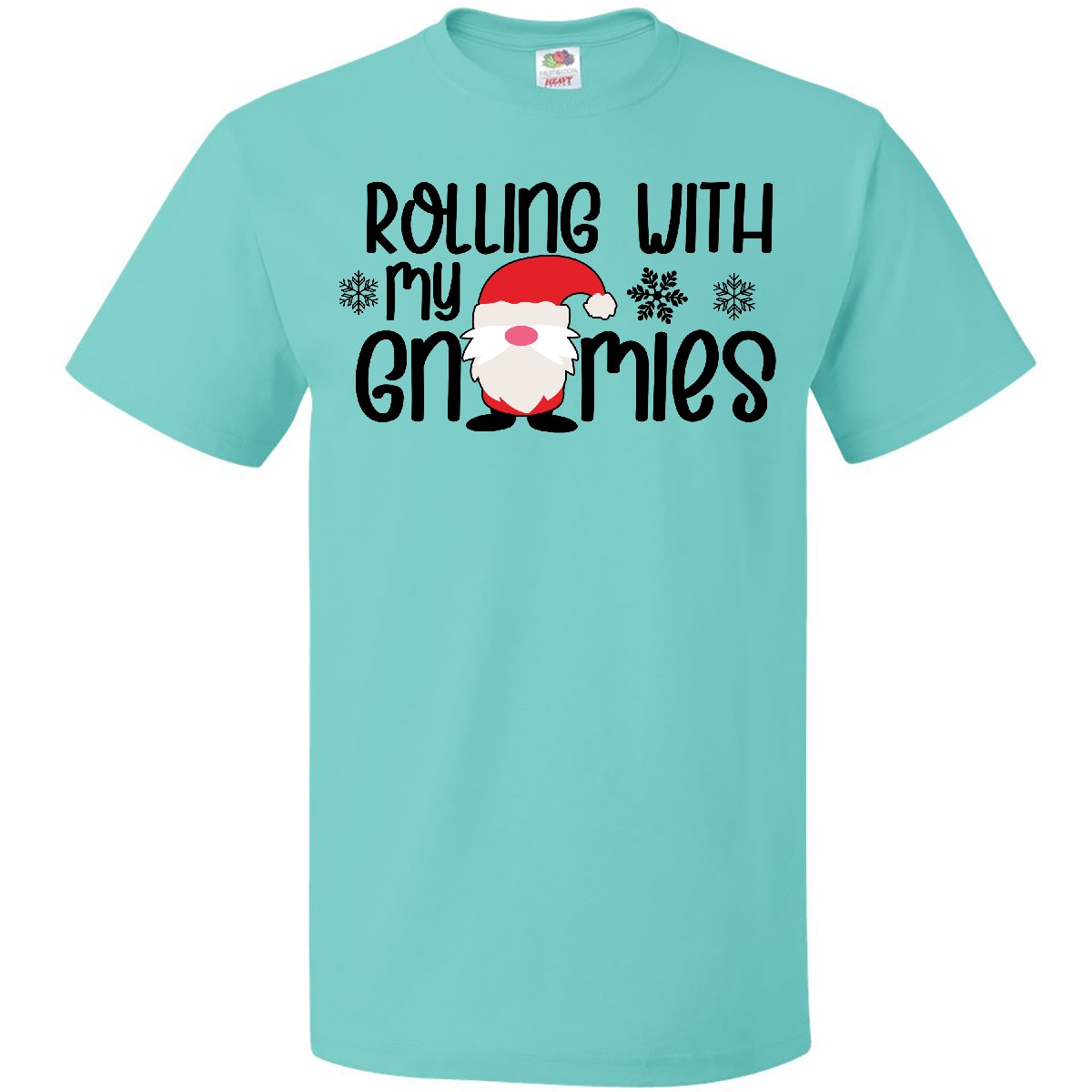 Inktastic Rolling With My Gnomies Cute Christmas Gnome In Hat T-Shirt Kids Lover - Picture 7 of 9