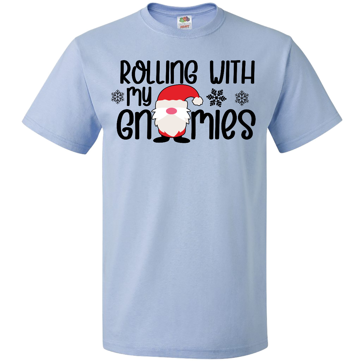Inktastic Rolling With My Gnomies Cute Christmas Gnome In Hat T-Shirt Kids Lover - Picture 4 of 9
