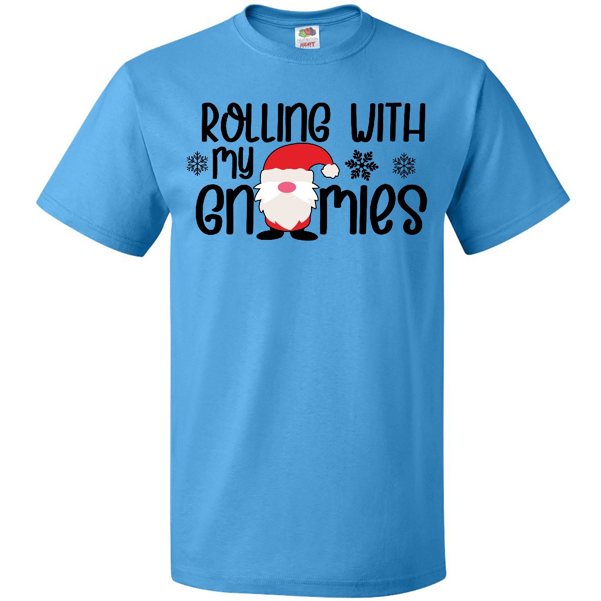 Inktastic Rolling With My Gnomies Cute Christmas Gnome In Hat T-Shirt Kids Lover - Picture 5 of 9