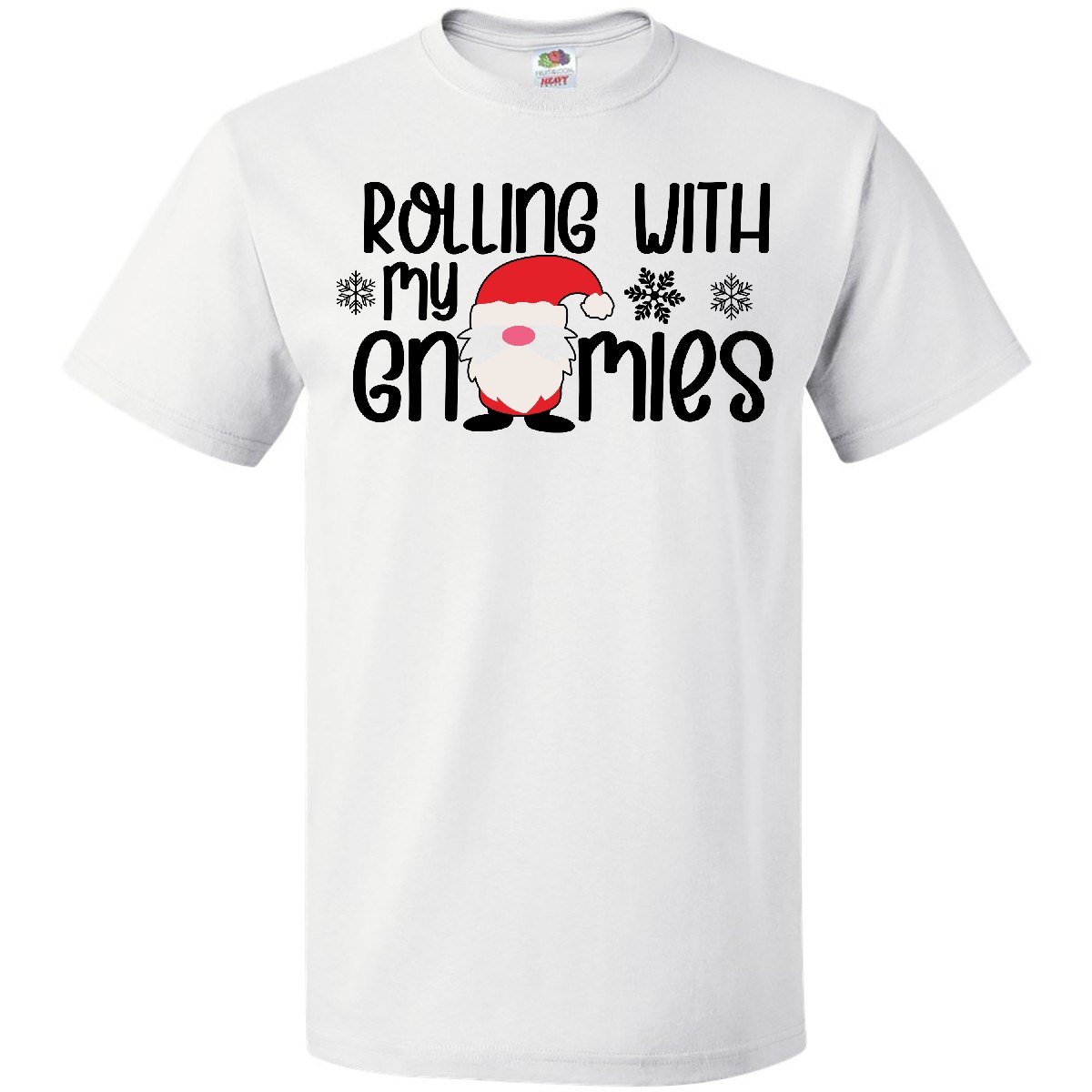 Inktastic Rolling With My Gnomies Cute Christmas Gnome In Hat T-Shirt Kids Lover - Picture 9 of 9