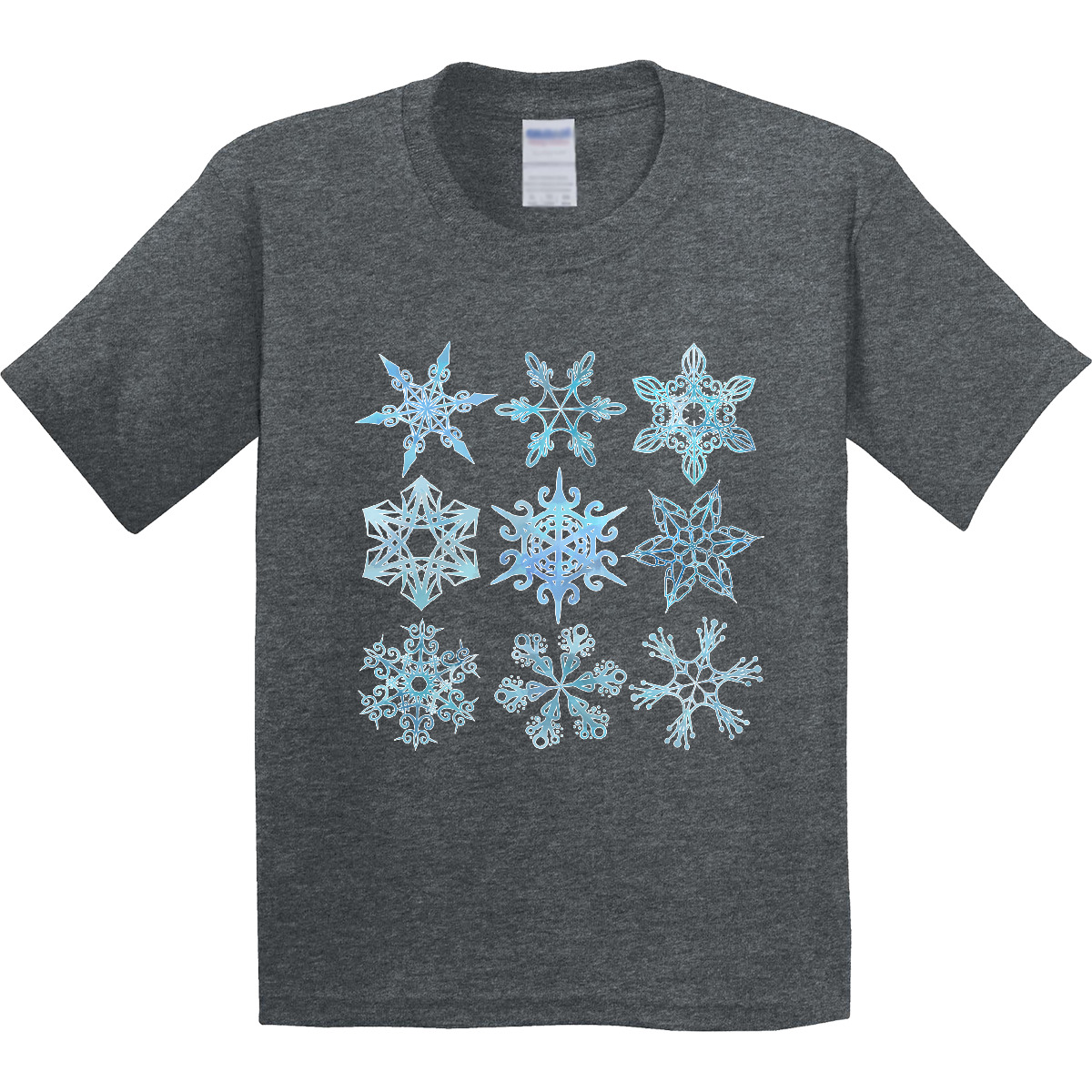 Inktastic Winter Snowflakes Youth T-Shirt Snow Different Snowing Pretty Holiday - Picture 8 of 10