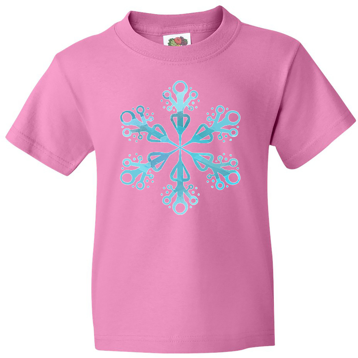 Inktastic Icy Blue Winter Snowflake Youth T-Shirt Snow Watercolor Snowing Pretty - Picture 2 of 9