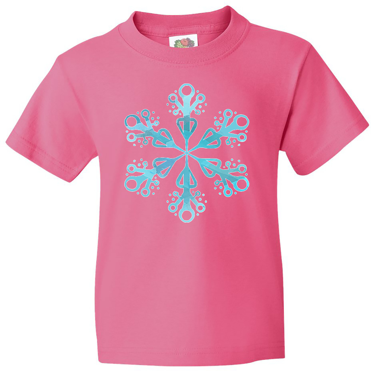 Inktastic Icy Blue Winter Snowflake Youth T-Shirt Snow Watercolor Snowing Pretty - Picture 5 of 9