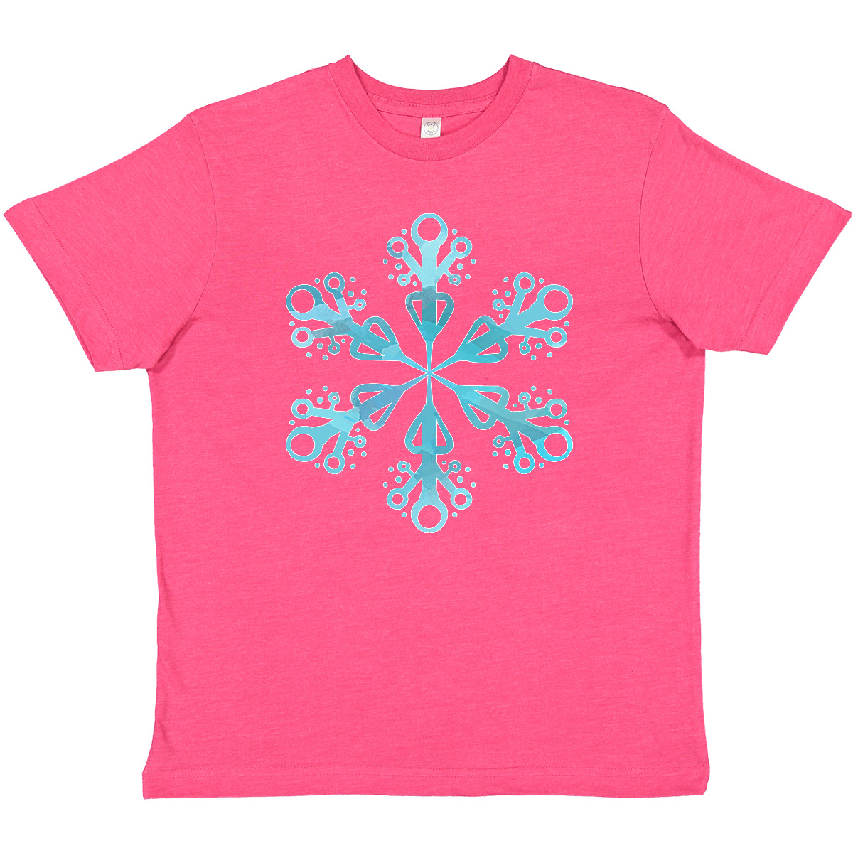 Inktastic Icy Blue Winter Snowflake Youth T-Shirt Snow Watercolor Snowing Pretty - Picture 7 of 9