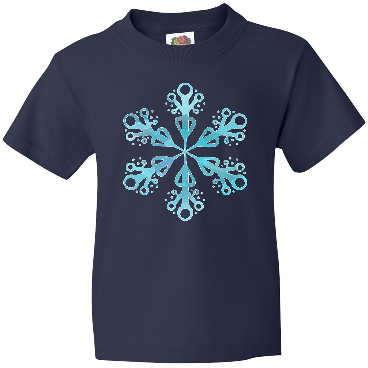 Inktastic Icy Blue Winter Snowflake Youth T-Shirt Snow Watercolor Snowing Pretty - Picture 4 of 9