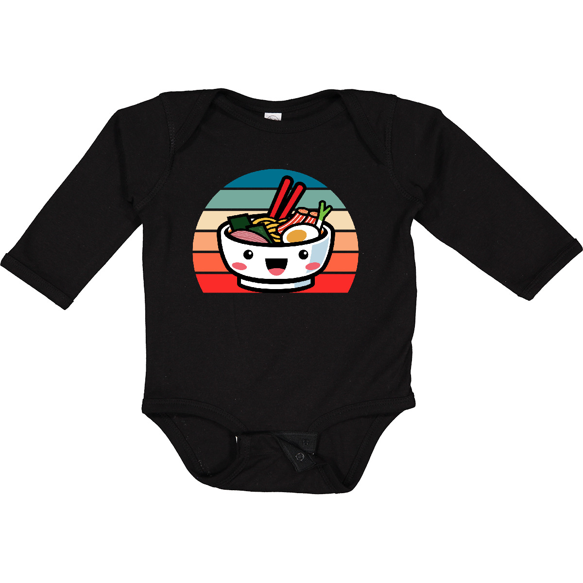 Inktastic Noodle Bowl Japanese Cute Ramen Kawaii Long Sleeve Creeper Food Childs