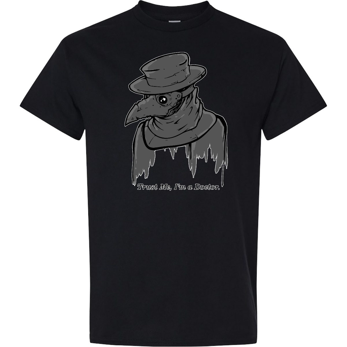 Inktastic Goth Plague Doctor &lsquo;Trust Me I&rsquo;m A Doctor.&rsquo; T-Shirt Pop Culture Style