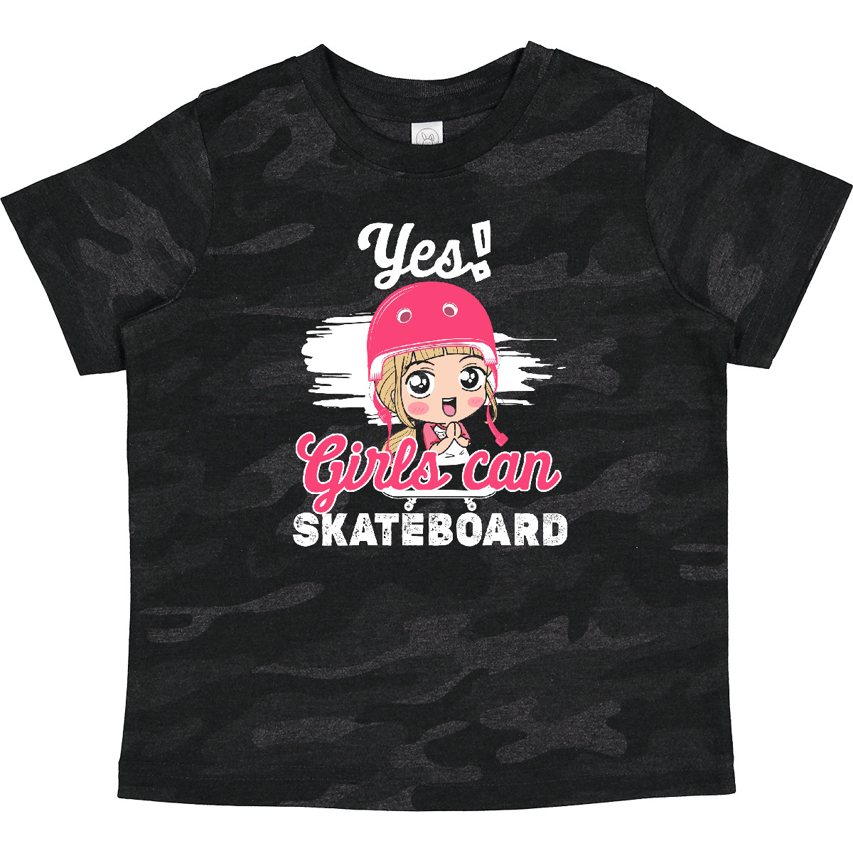 Inktastic Skateboarding Cute Girls Toddler T-Shirt Skateboard Girl Apparel Child