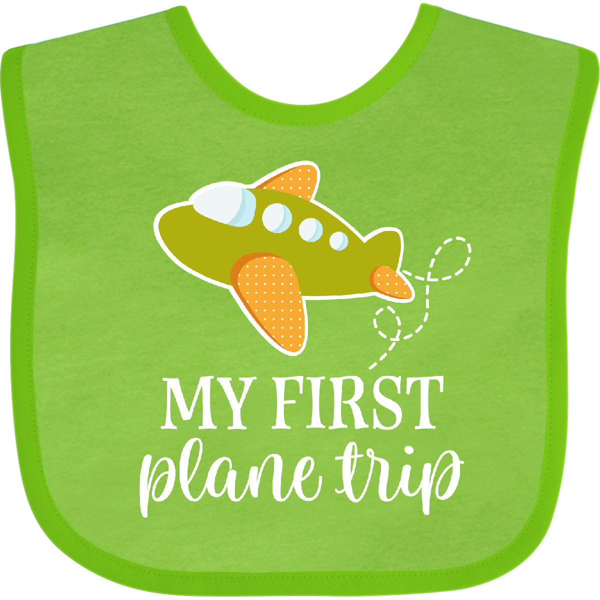 Inktastic My First Plane Trip Airplane Travel Baby Bib Flight Babys Clothes