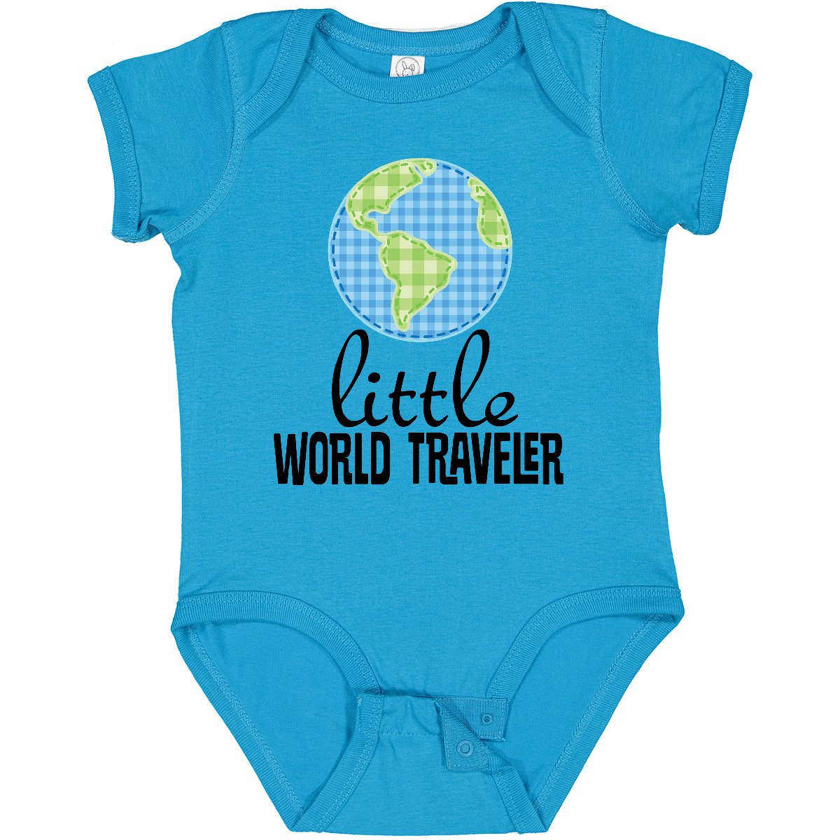 Inktastic Little World Traveler Baby Bodysuit Travel Traveling Trip Summer Hws - Bild 12 von 13