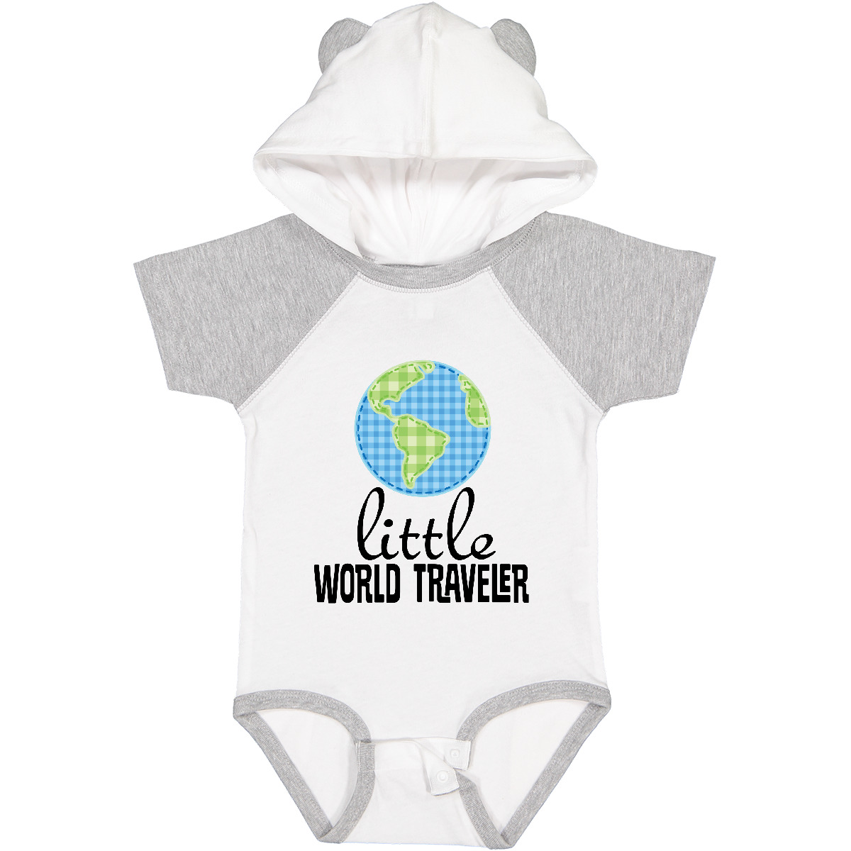 Inktastic Little World Traveler Baby Bodysuit Travel Traveling Trip Summer Hws - Bild 13 von 13