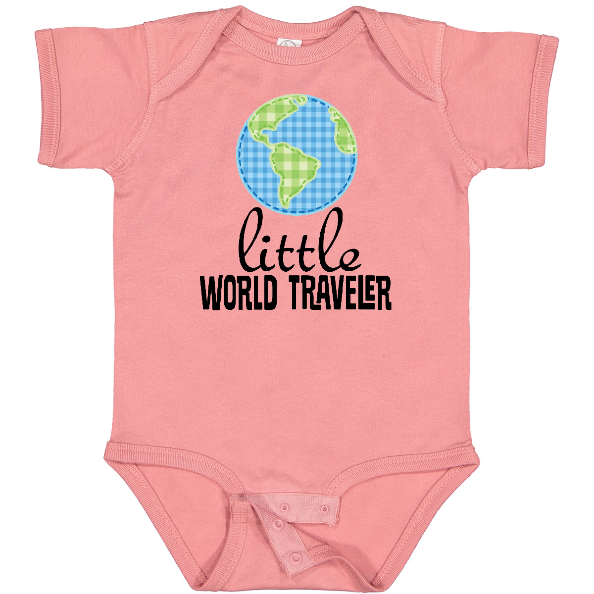 Inktastic Little World Traveler Baby Bodysuit Travel Traveling Trip Summer Hws - Bild 7 von 13