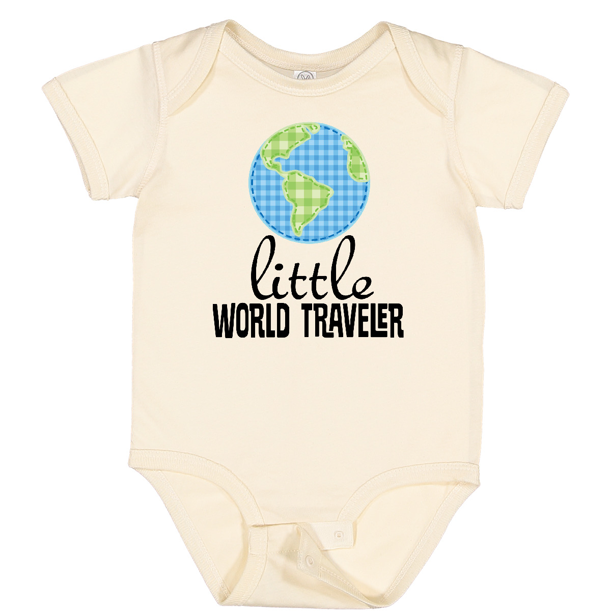 Inktastic Little World Traveler Baby Bodysuit Travel Traveling Trip Summer Hws - Bild 8 von 13