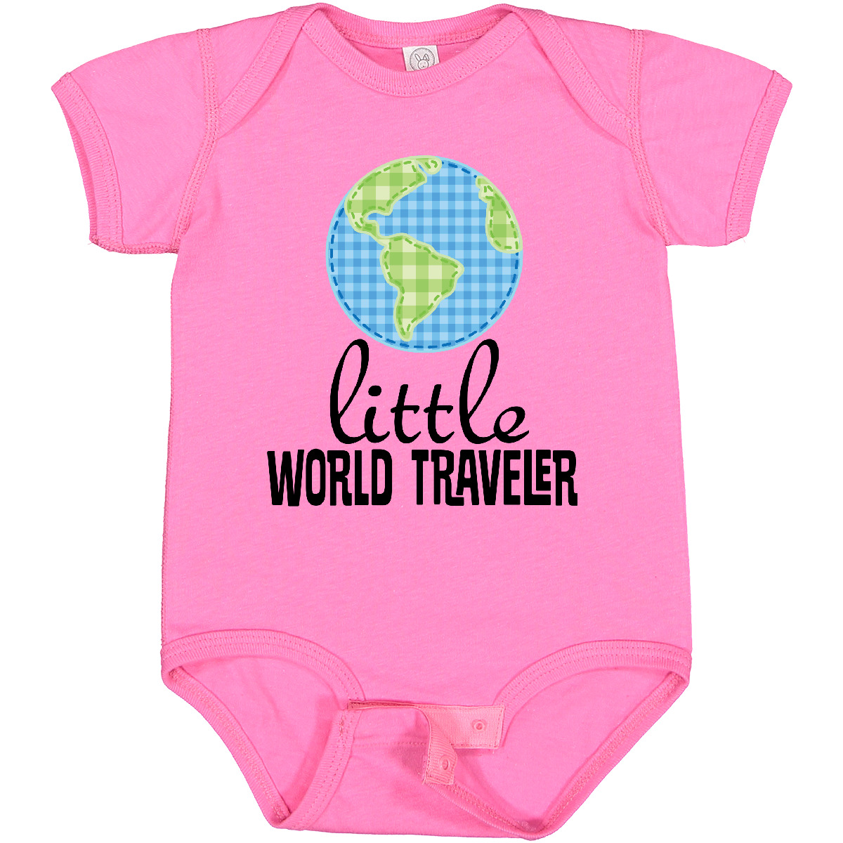 Inktastic Little World Traveler Baby Bodysuit Travel Traveling Trip Summer Hws - Bild 10 von 13