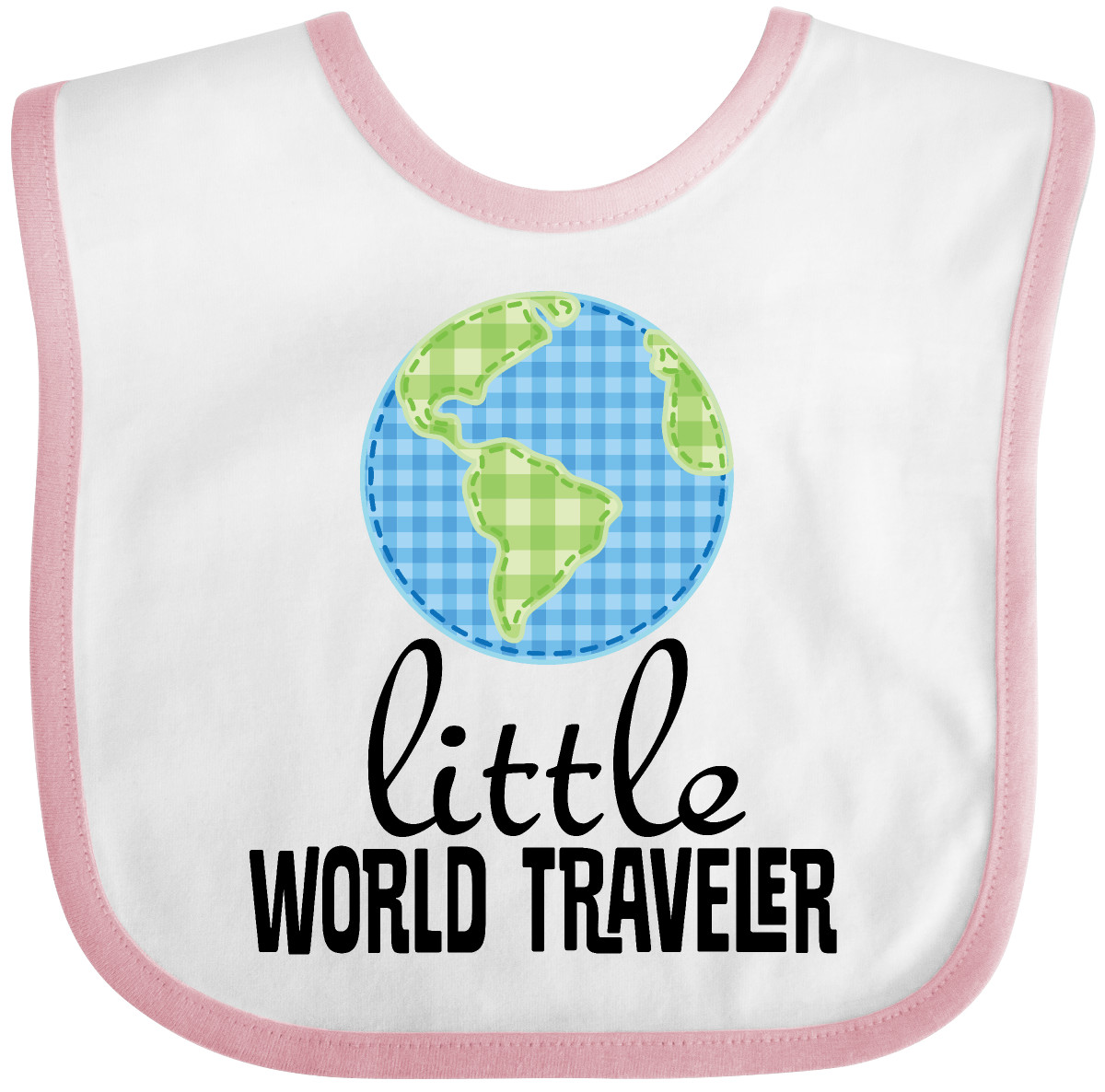 Babero de bebé Inktastic Little World Traveler viaje viaje verano crucero Hws - Imagen 7 de 8