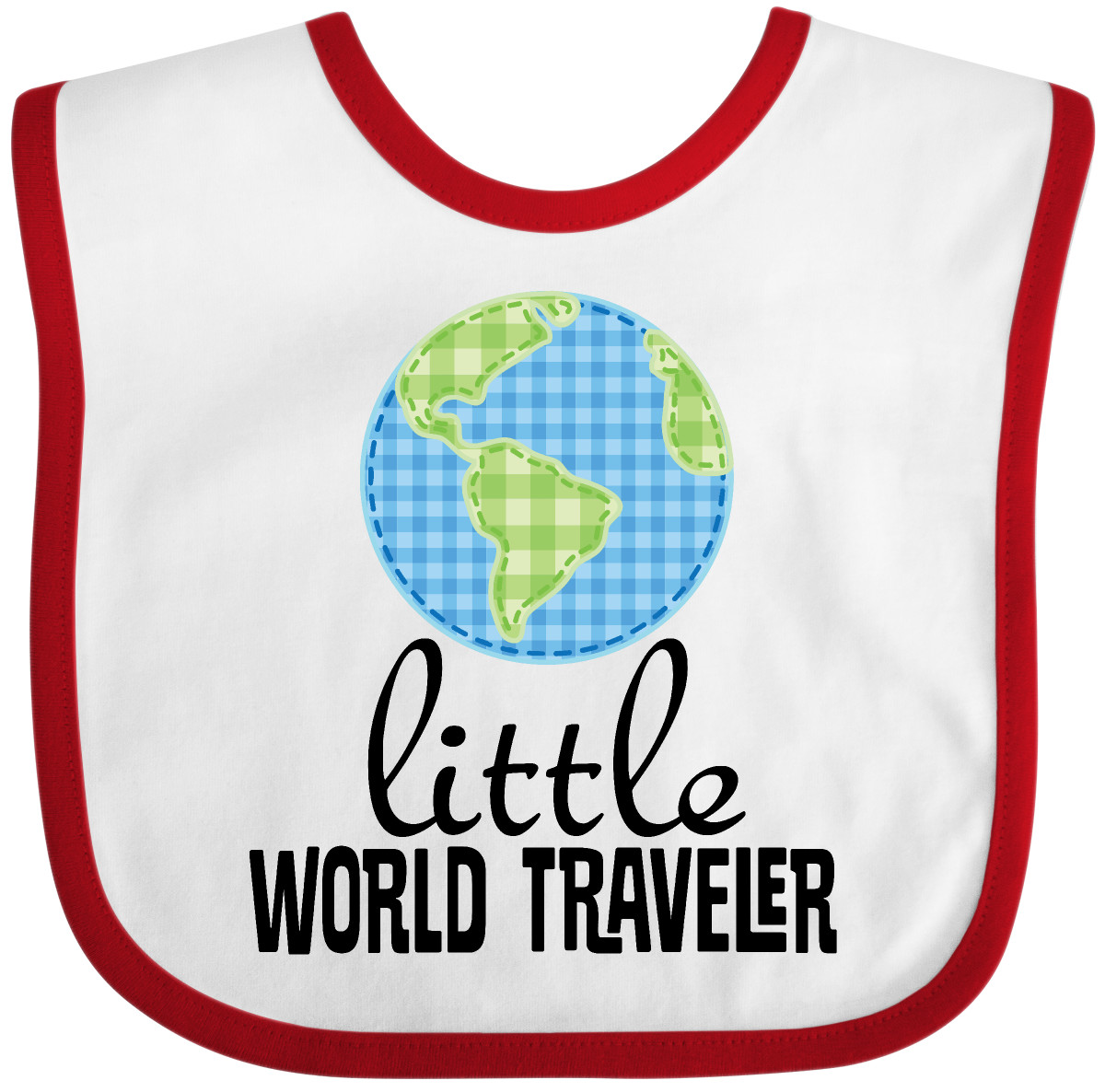 Babero de bebé Inktastic Little World Traveler viaje viaje verano crucero Hws - Imagen 8 de 8
