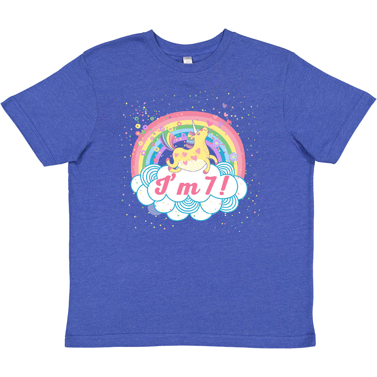Inktastic 7th Birthday Unicorn For Girl Youth T-Shirt Party Girls Im Cute Fun - Picture 11 of 12
