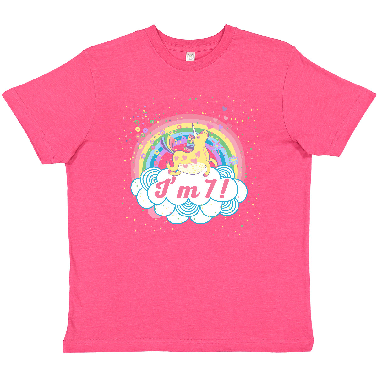 Inktastic 7th Birthday Unicorn For Girl Youth T-Shirt Party Girls Im Cute Fun - Picture 10 of 12