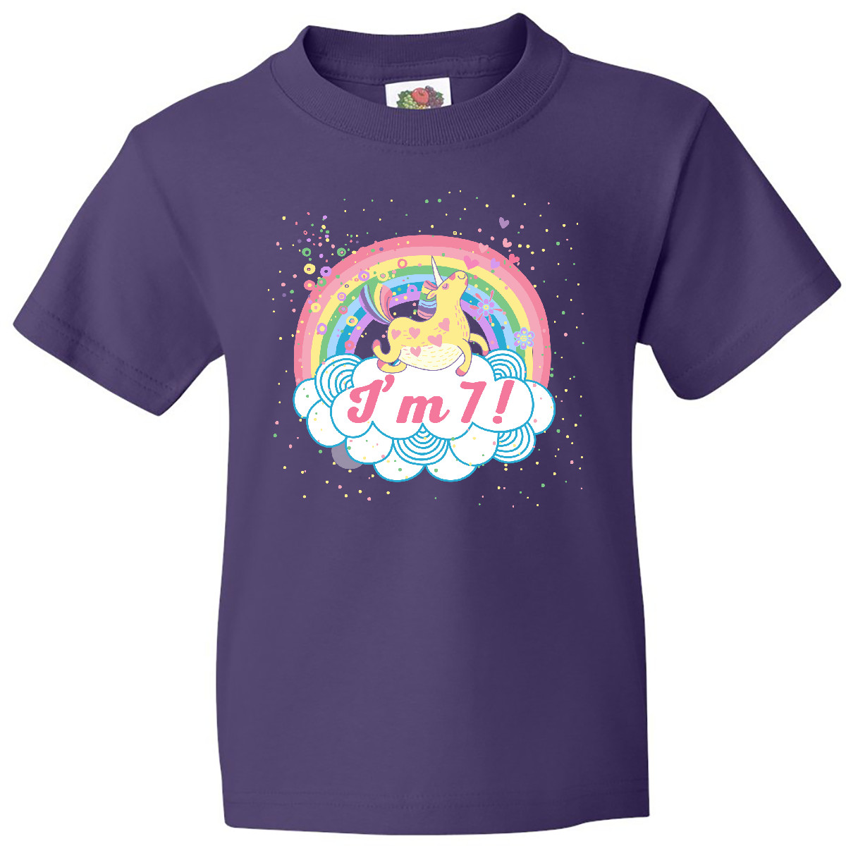 Inktastic 7th Birthday Unicorn For Girl Youth T-Shirt Party Girls Im Cute Fun - Picture 8 of 12