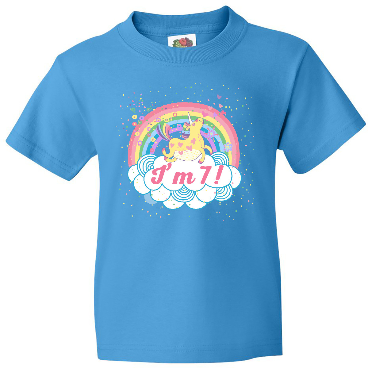 Inktastic 7th Birthday Unicorn For Girl Youth T-Shirt Party Girls Im Cute Fun - Picture 7 of 12