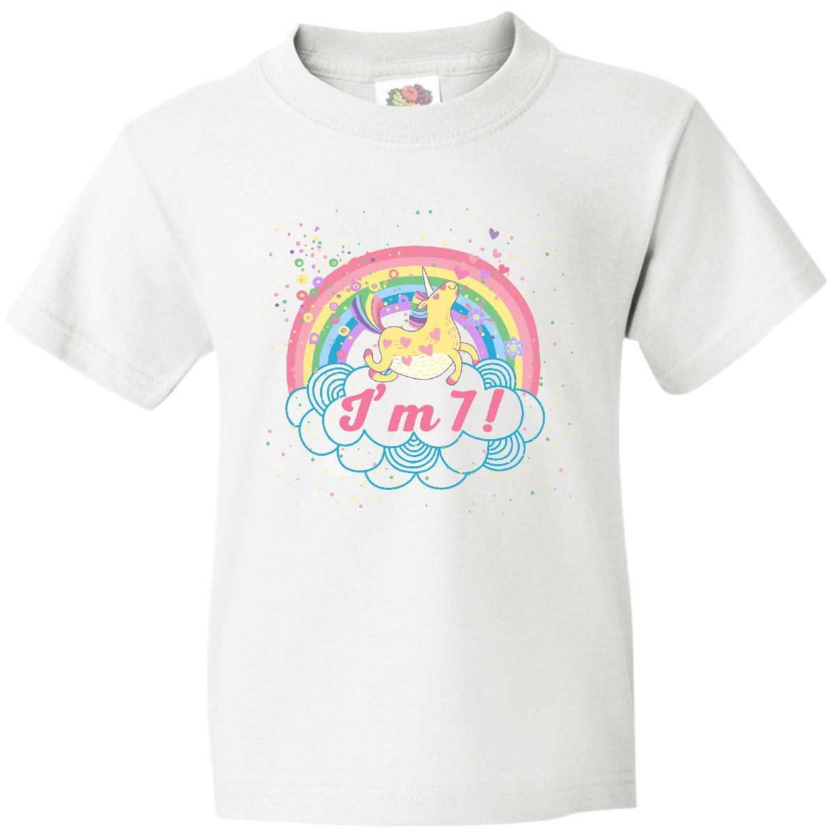 Inktastic 7th Birthday Unicorn For Girl Youth T-Shirt Party Girls Im Cute Fun - Picture 12 of 12