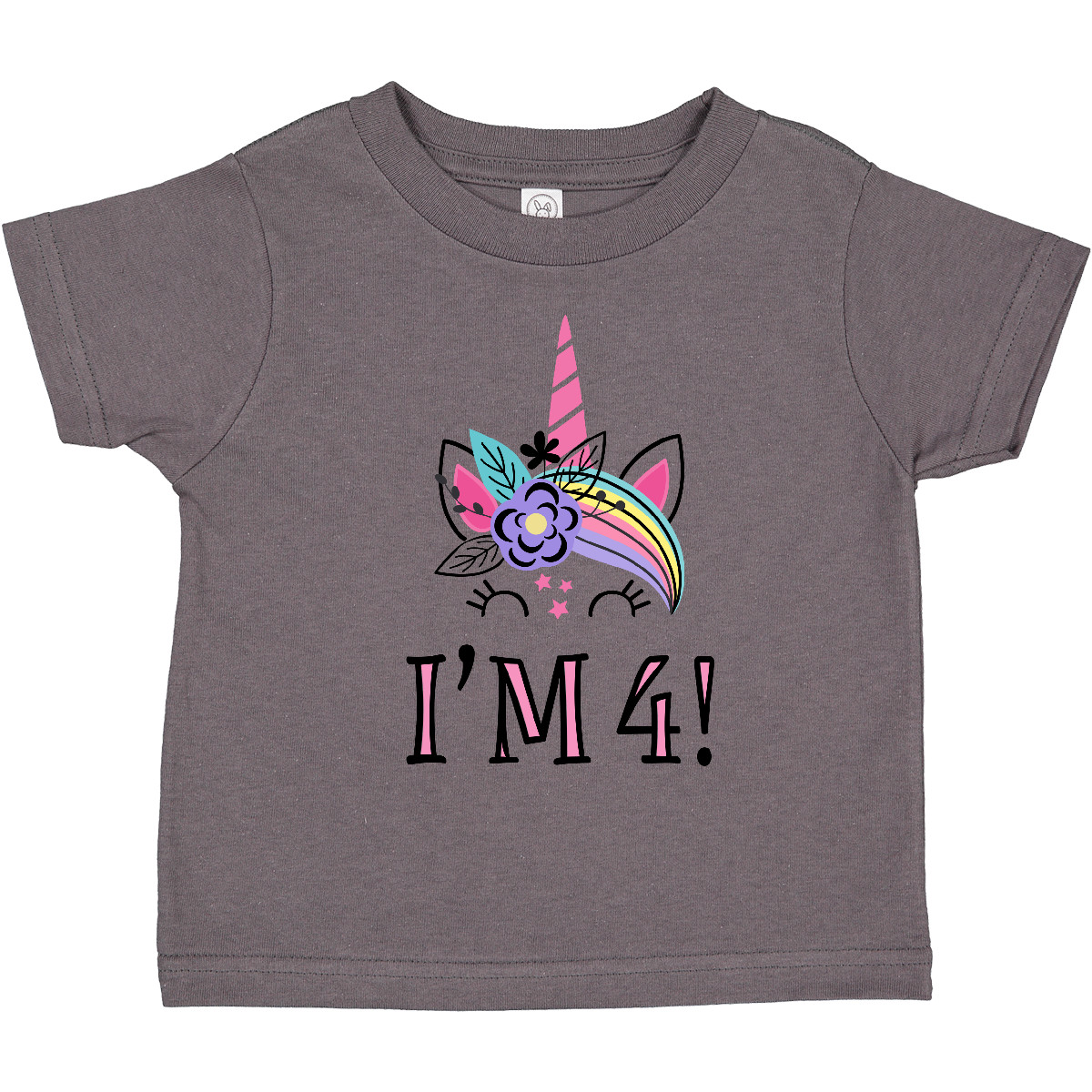 Inktastic 4th Birthday Unicorn Party 4 Year Old Girl Toddler T-Shirt Im Childs - Picture 2 of 7
