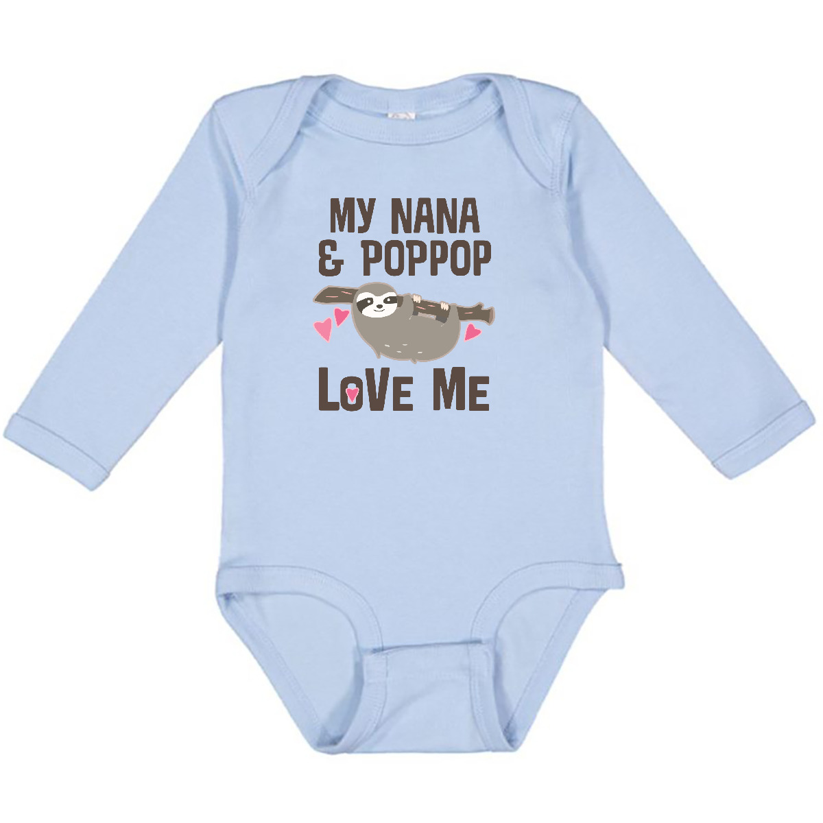 Inktastic Nana And PopPop Love Me Outfit Long Sleeve Creeper Pop