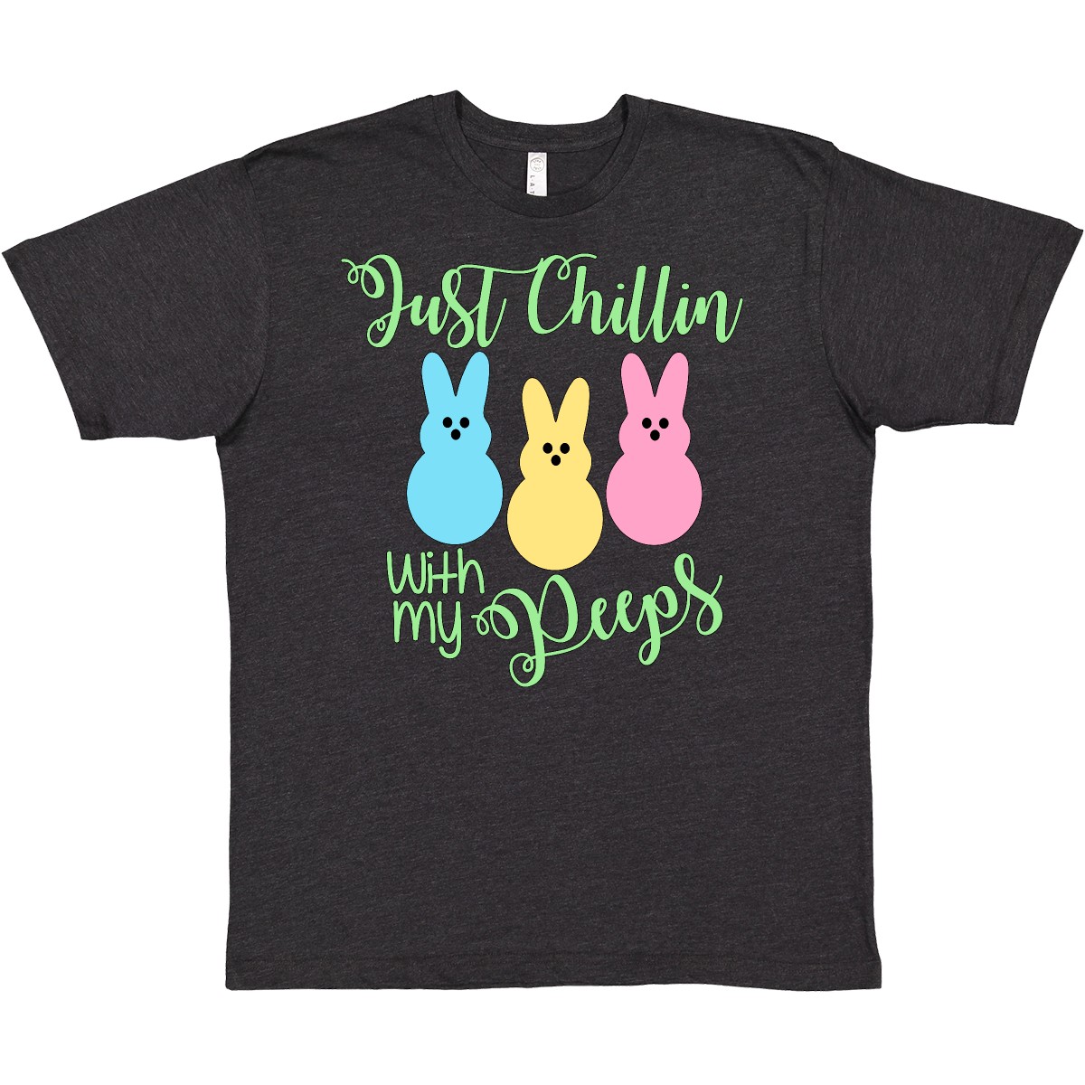 Inktastic Funny Easter Just Chillin' With My Peeps T-Shirt Boodlebug Bunnies Pun - Picture 7 of 8