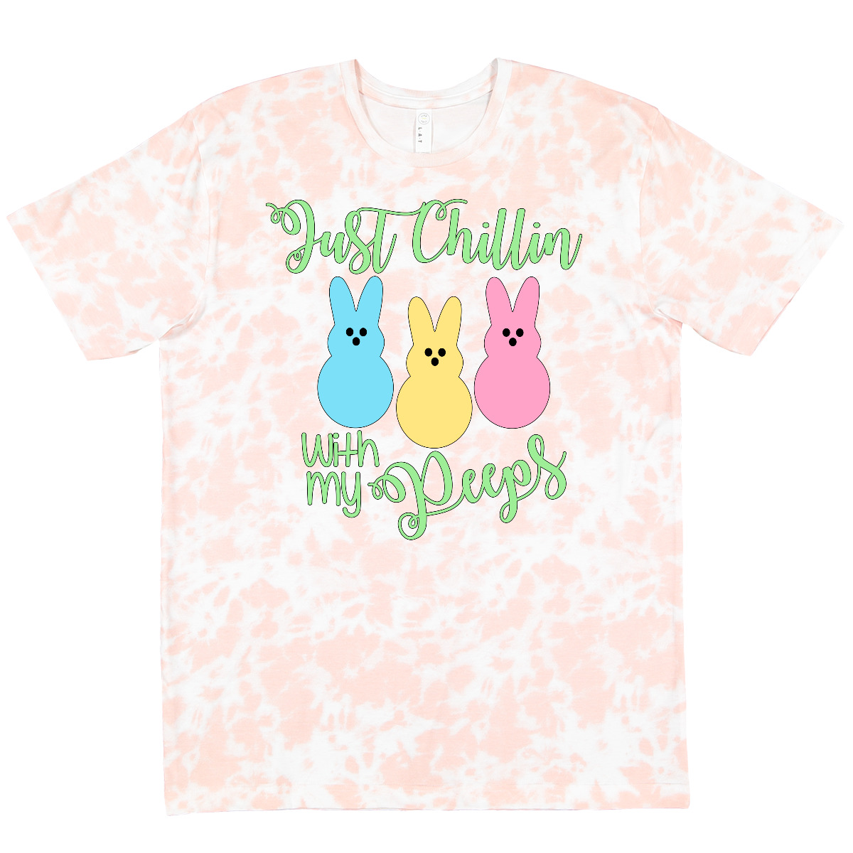Inktastic Funny Easter Just Chillin' With My Peeps T-Shirt Boodlebug Bunnies Pun - Picture 6 of 8