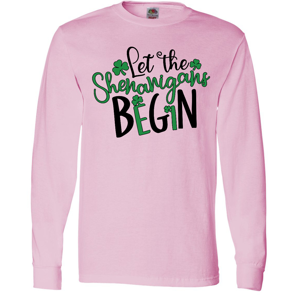 Inktastic St. Patrick's Day Let The Shenanigans Begin Long Sleeve T-Shirt Green - Picture 5 of 5