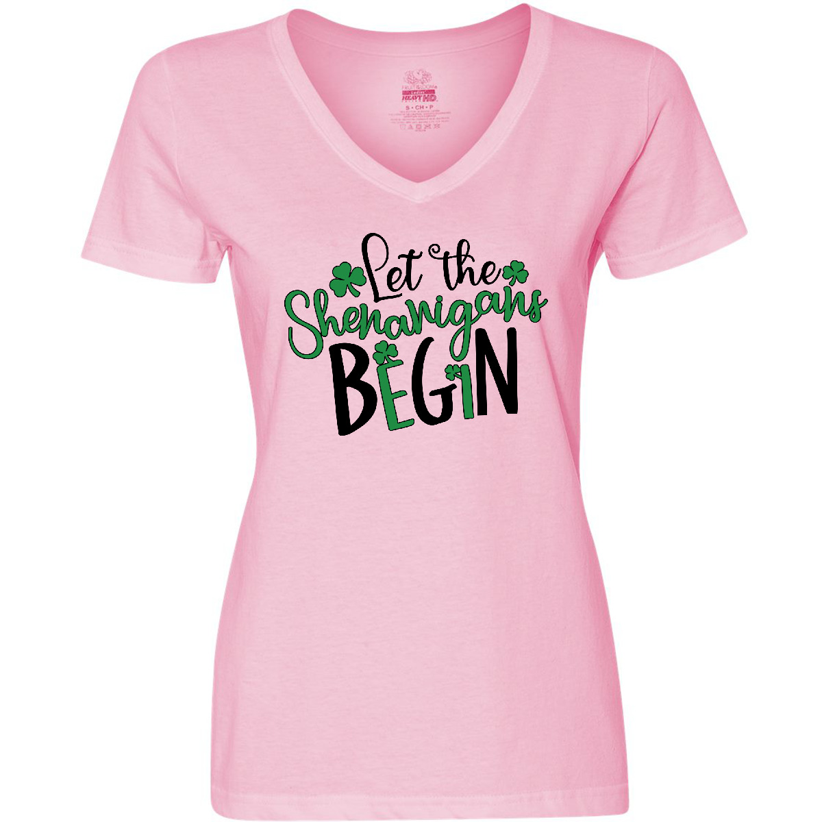 Inktastic St. Patrick's Day Let The Shenanigans Begin Women's V-Neck T-Shirt - Imagen 5 de 6