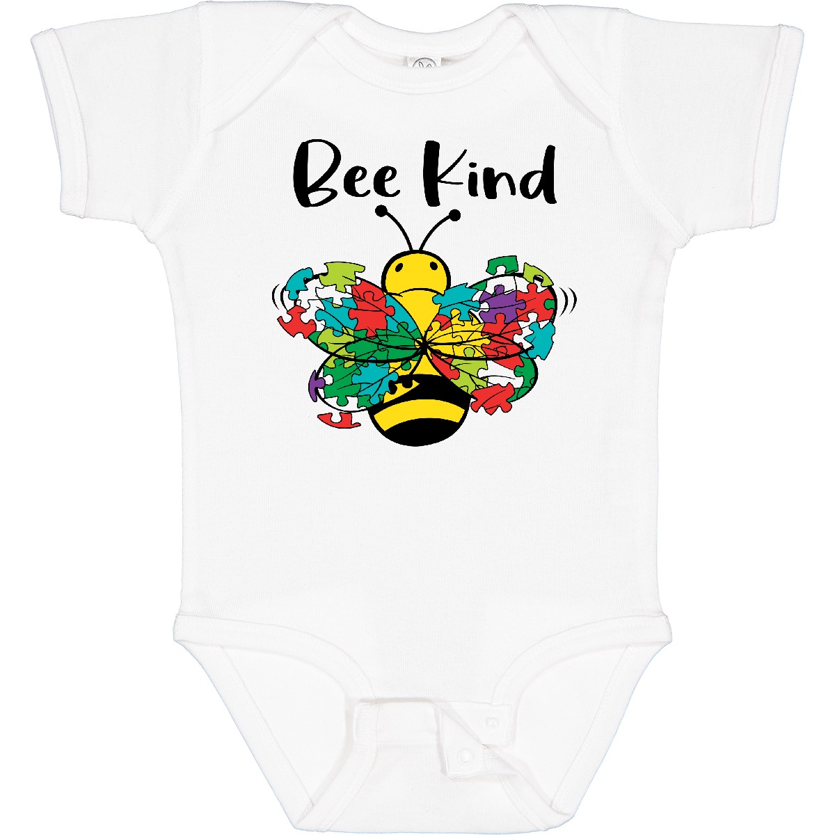 Inktastic Autism Awareness Bee Kind Baby Bodysuit Month Support Puzzle Positive