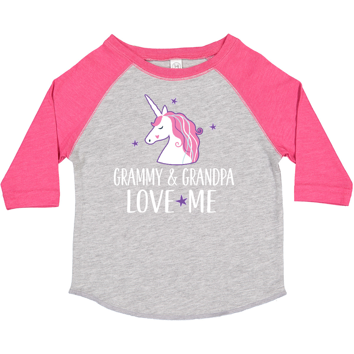 Inktastic Grammy And Grandpa Love Me Girl Unicorn Outfit Toddler T-Shirt Clothes - Picture 3 of 7