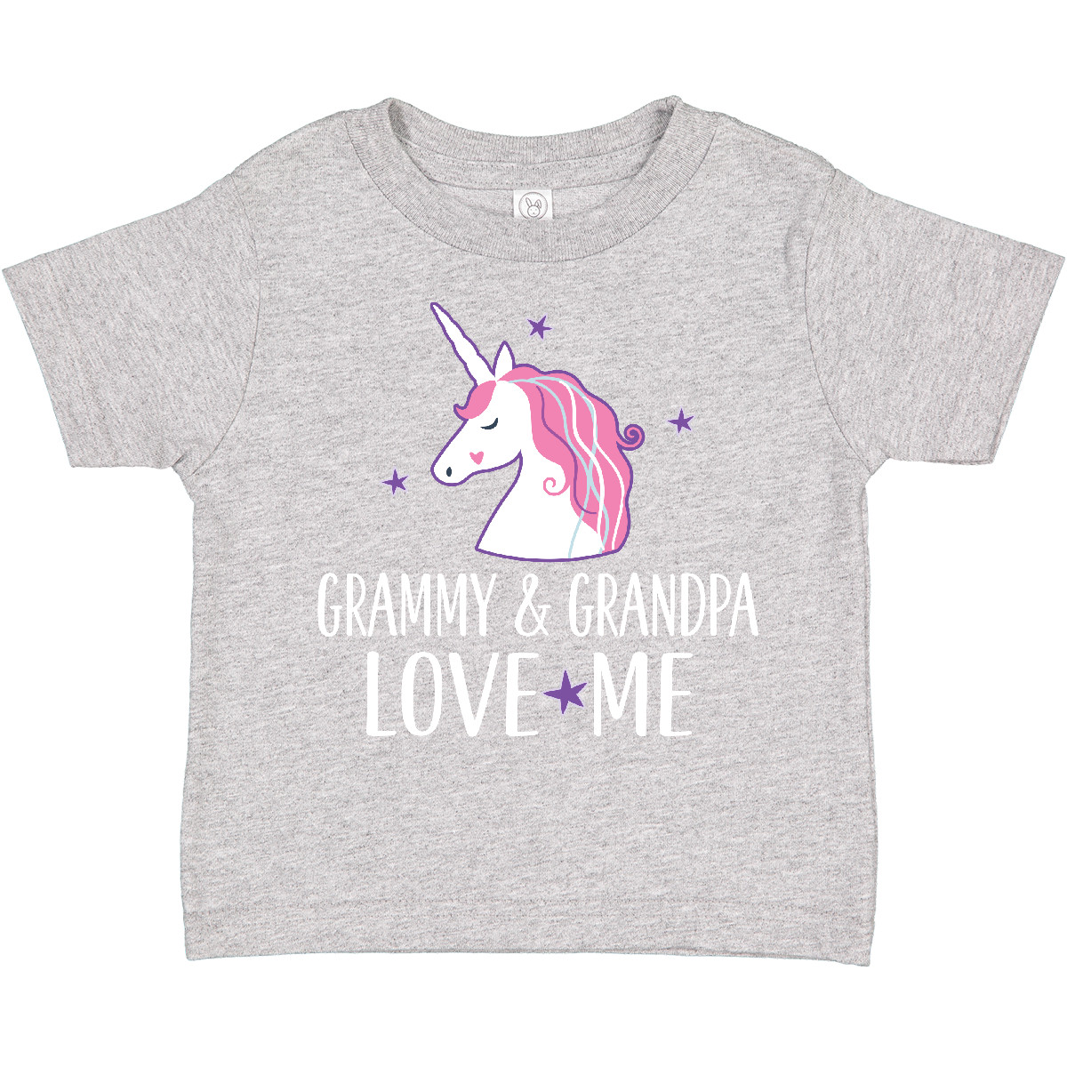 Inktastic Grammy And Grandpa Love Me Girl Unicorn Outfit Toddler T-Shirt Clothes - Picture 2 of 7