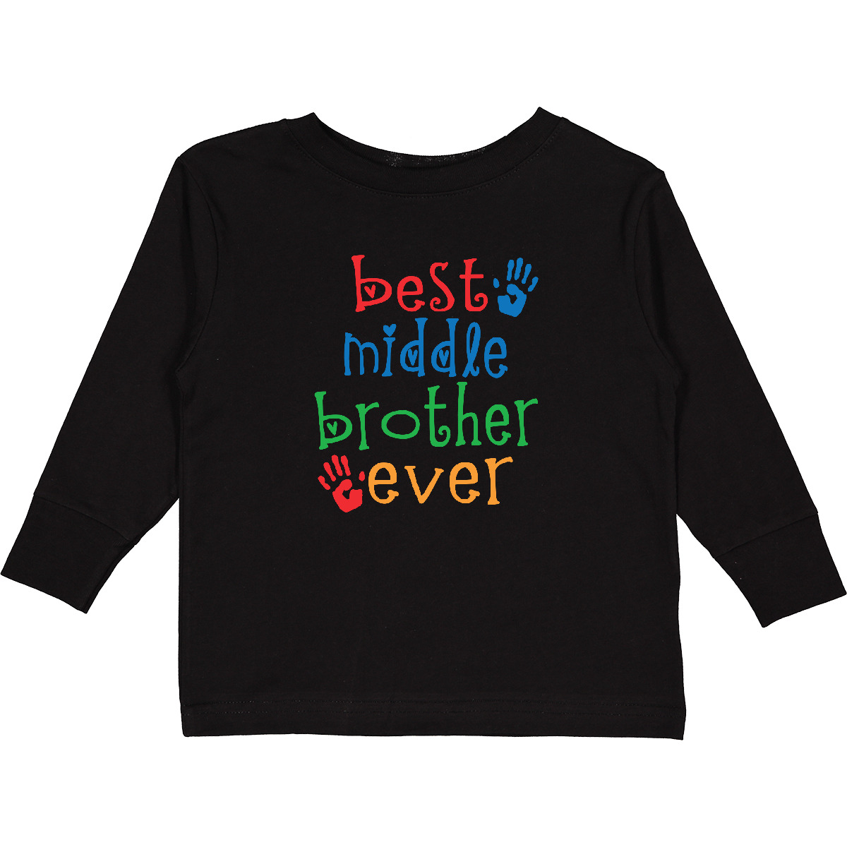 Inktastic Best Middle Brother Ever Little Boy Toddler Long Sleeve T-Shirt Kids - Picture 2 of 2