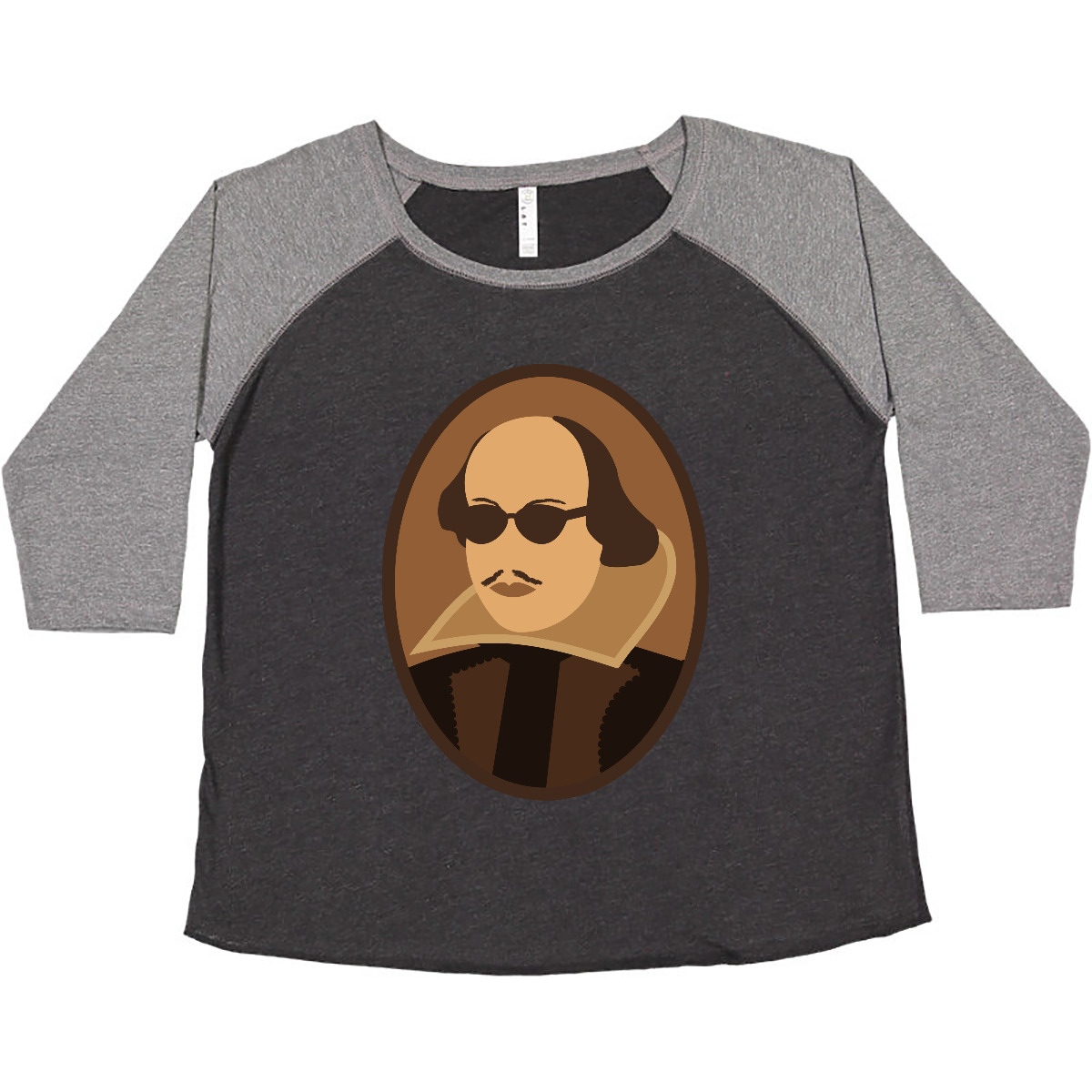 Inktastic Funny Rockin' Shakespeare Women's Plus Size T-Shirt Bard Writer Author - Picture 3 of 4
