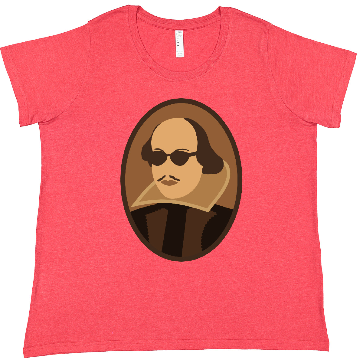 Inktastic Funny Rockin' Shakespeare Women's Plus Size T-Shirt Bard Writer Author - Picture 4 of 4