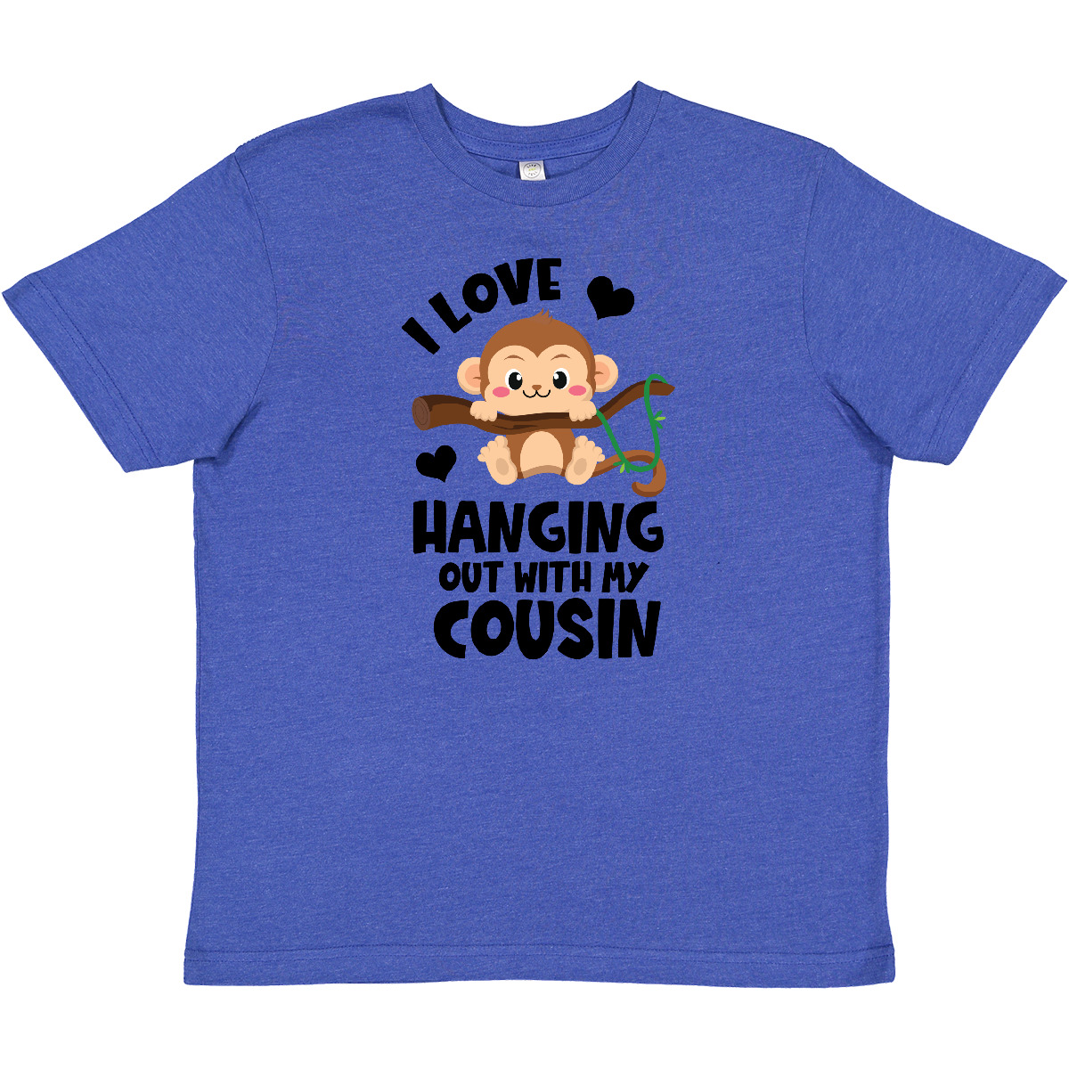 Inktastic Monkey I Love Hanging Out With My Cousin Youth T-Shirt Adorable Baby - Picture 8 of 8