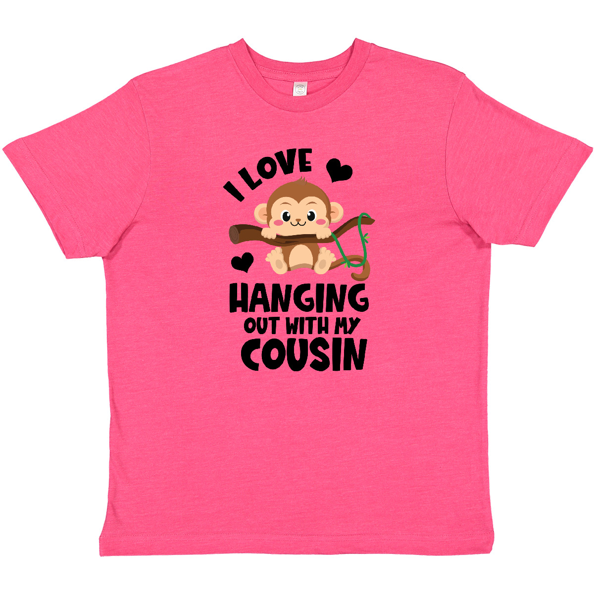 Inktastic Monkey I Love Hanging Out With My Cousin Youth T-Shirt Adorable Baby - Picture 7 of 8