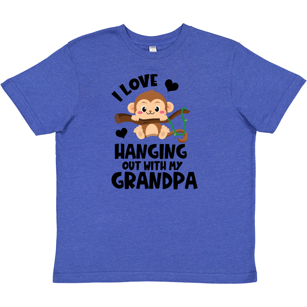 Inktastic Monkey I Love Hanging Out With My Grandpa Youth T-Shirt Sibling Jmg - Picture 7 of 8