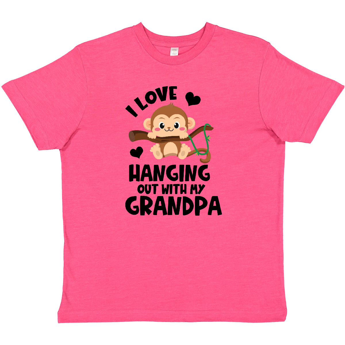 Inktastic Monkey I Love Hanging Out With My Grandpa Youth T-Shirt Sibling Jmg - Picture 6 of 8