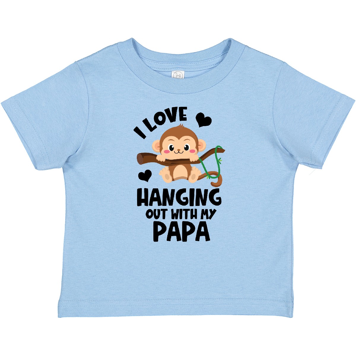 Inktastic Monkey I Love Hanging Out With My Papa Baby T-Shirt Dad