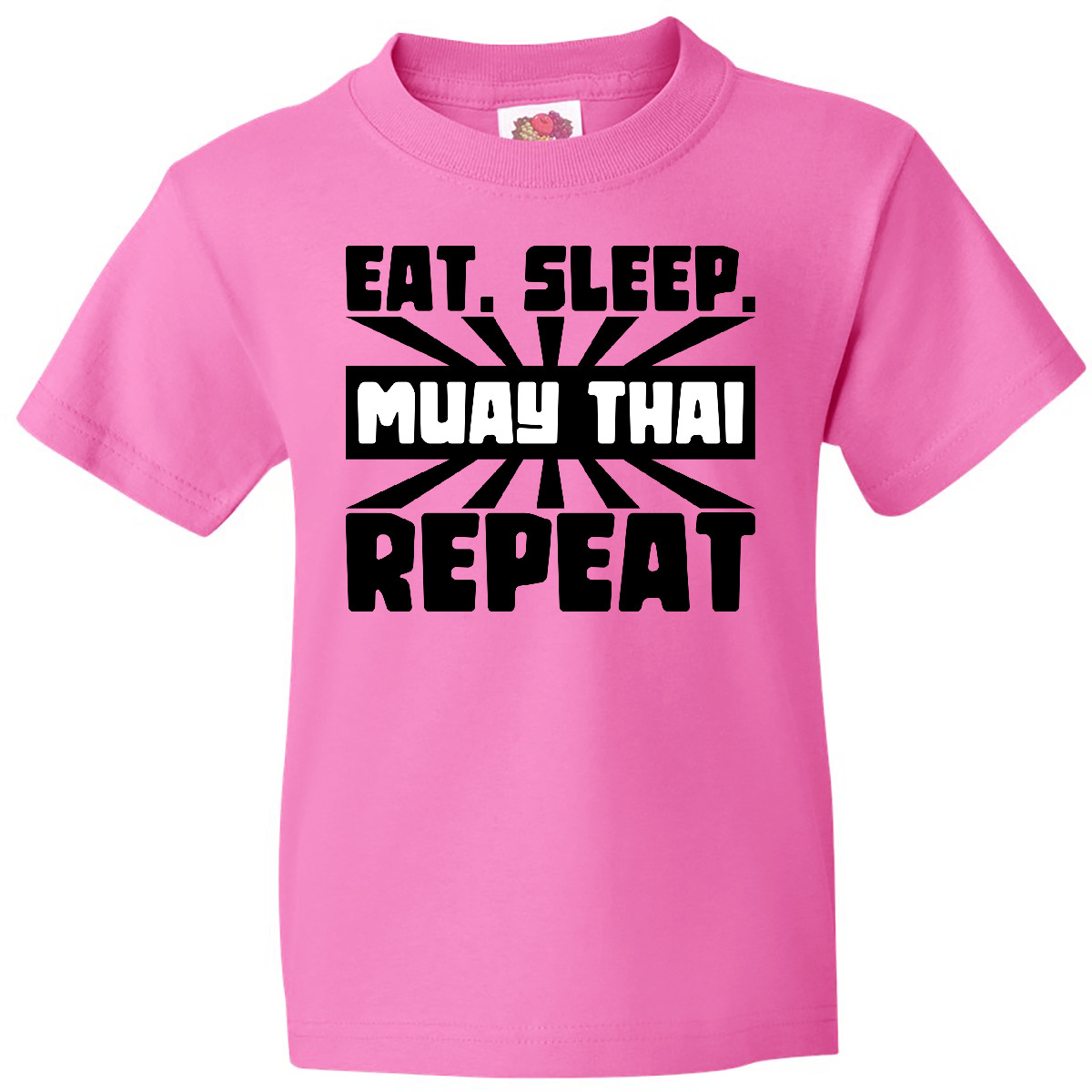 Inktastic Eat, Sleep, Muay Thai, Repeat Youth T-Shirt Sports Martial Arts Train - Picture 2 of 7