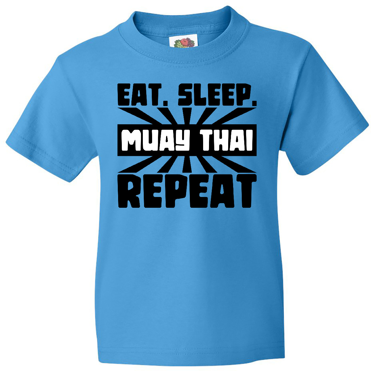 Inktastic Eat, Sleep, Muay Thai, Repeat Youth T-Shirt Sports Martial Arts Train - Picture 4 of 7