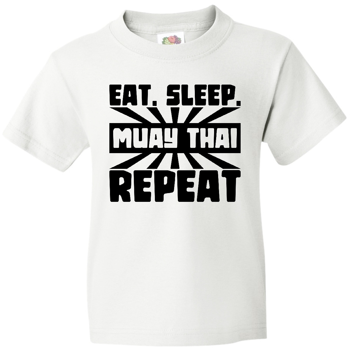 Inktastic Eat, Sleep, Muay Thai, Repeat Youth T-Shirt Sports Martial Arts Train - Picture 7 of 7
