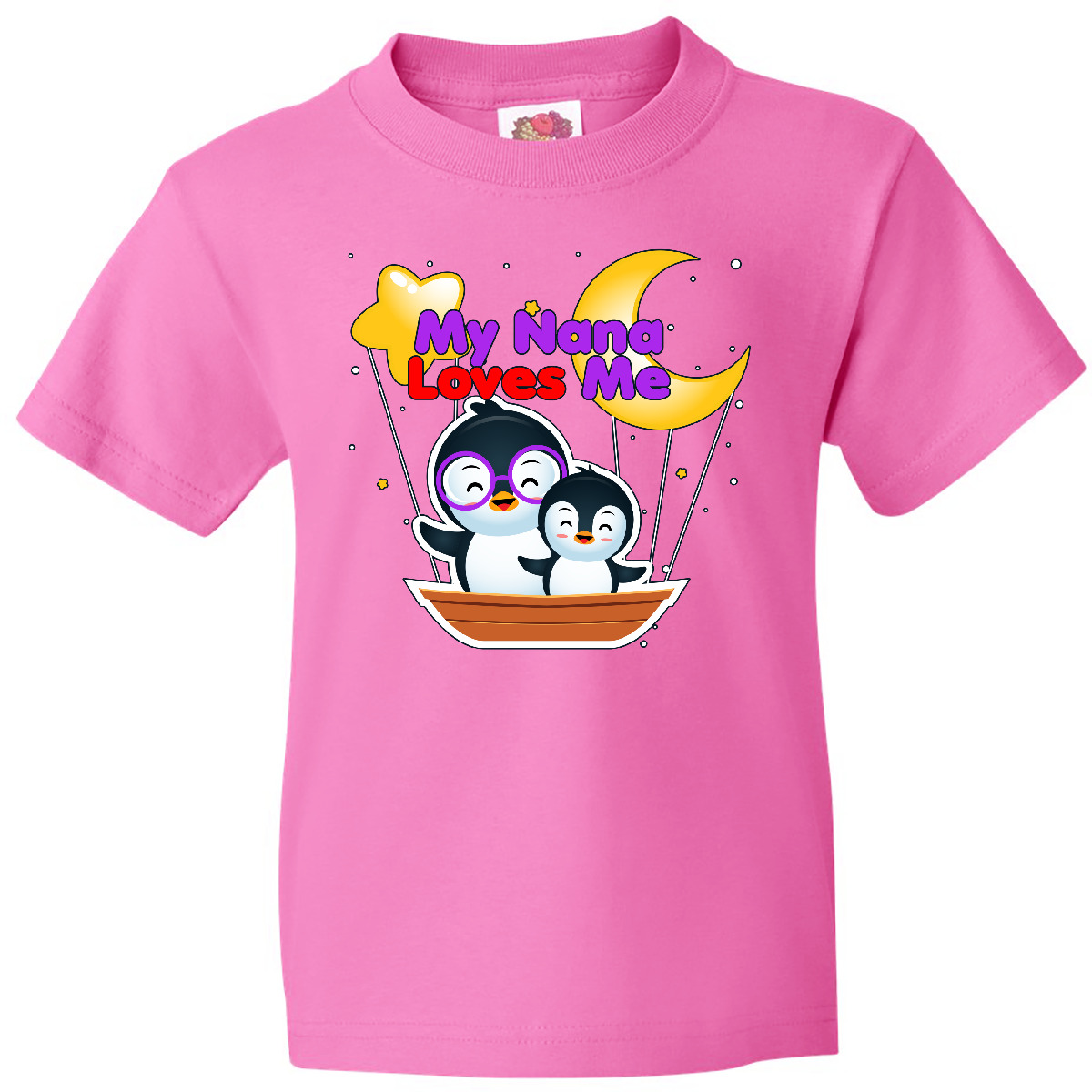Inktastic My Nana Loves Me Penguin Youth T-Shirt Penguins Cute Tee Kids Children - Picture 2 of 11