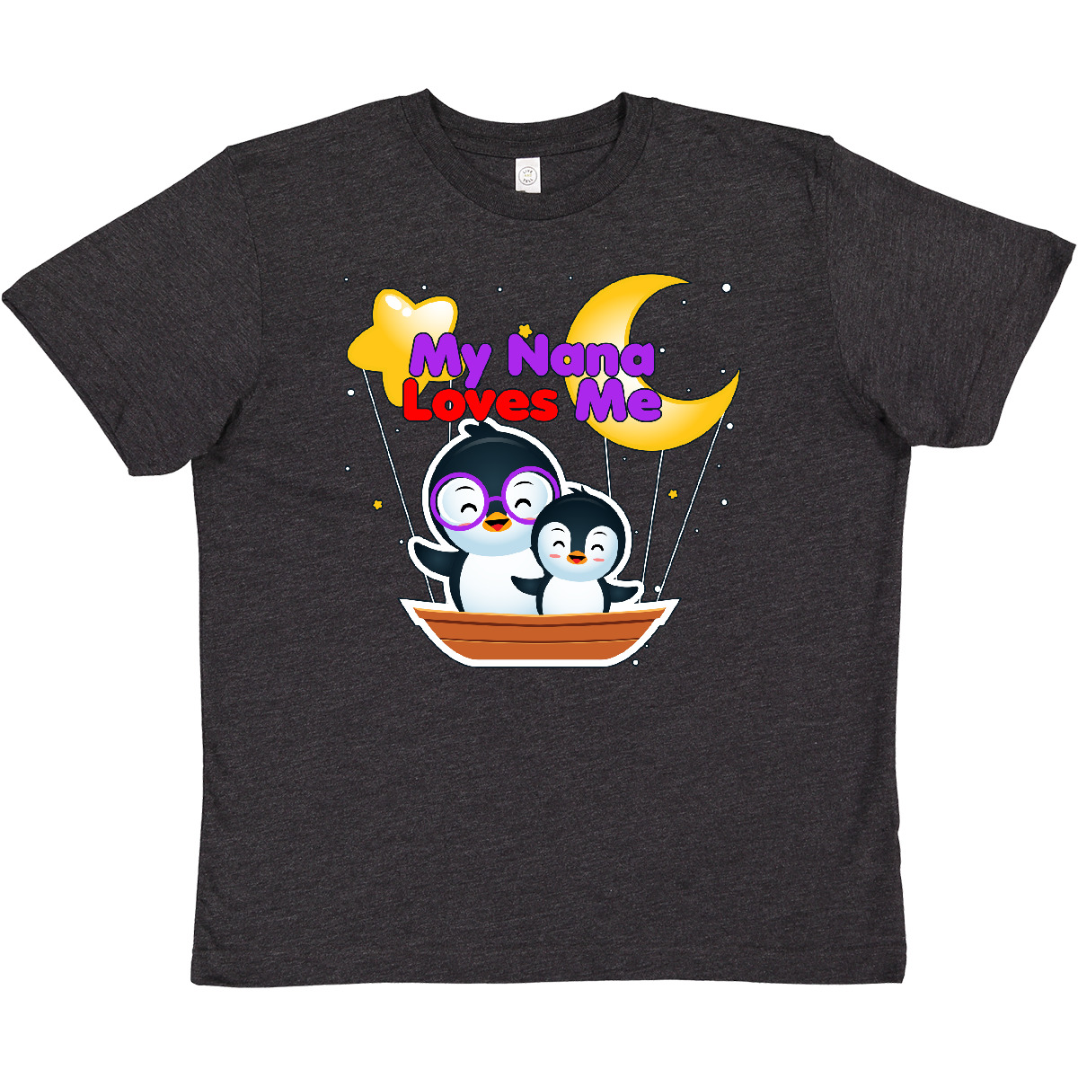 Inktastic My Nana Loves Me Penguin Youth T-Shirt Penguins Cute Tee Kids Children - Picture 9 of 11