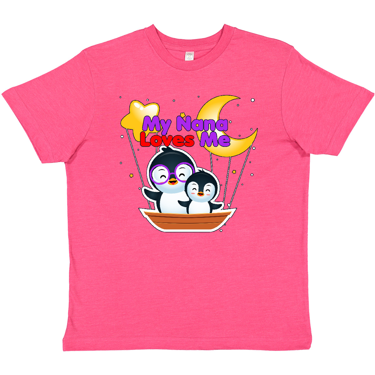 Inktastic My Nana Loves Me Penguin Youth T-Shirt Penguins Cute Tee Kids Children - Picture 10 of 11