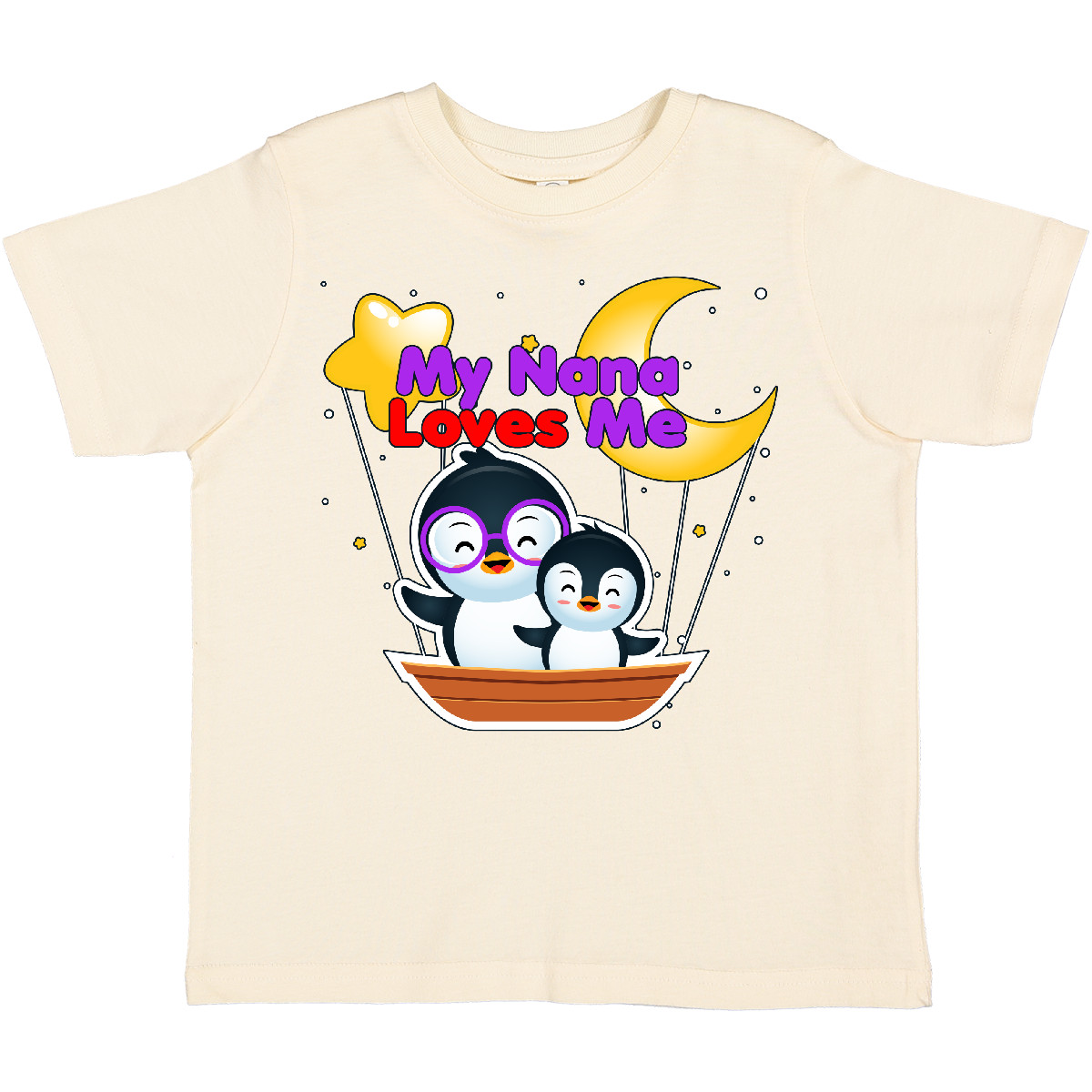 Inktastic My Nana Loves Me Penguin Toddler T-Shirt Penguins Cute Child Kid - Picture 6 of 9